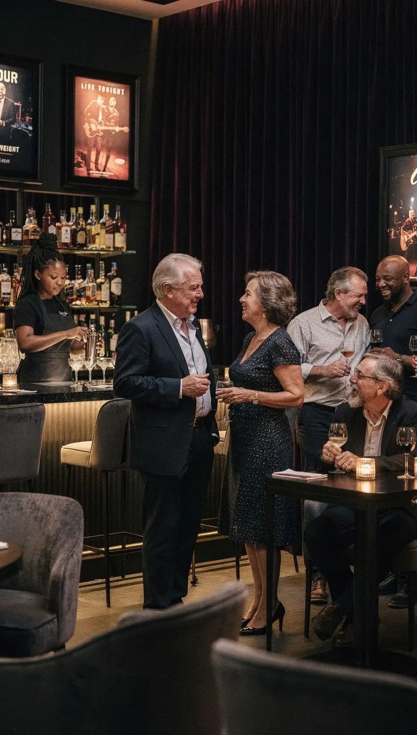 Boomers enjoying diverse musical genres at concerts